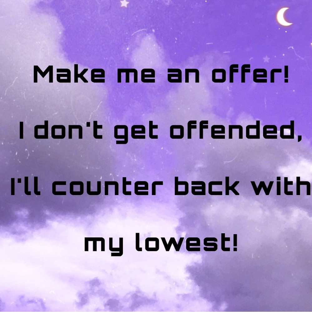 Purple Night Sky Make an Offer Wall Art